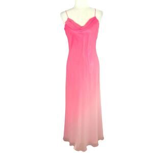 Blushe Impressions maxi gown ombre formal party dress sleeveless small 6 pink